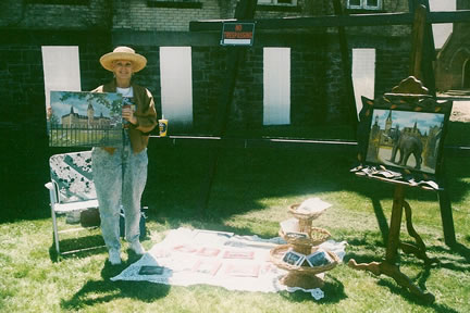 Alma College Gail Showing Paul Schleusner Painting 2004